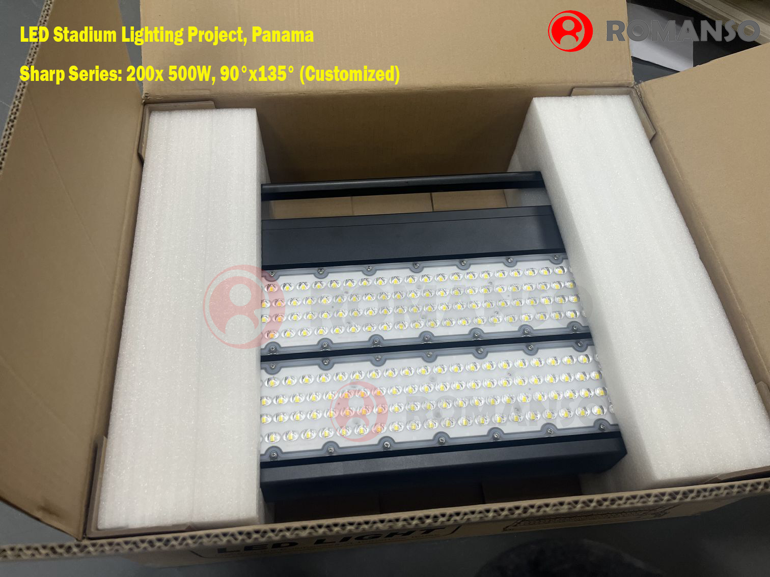 Romanso 200x500W L2 LED sports lights to Panama 3