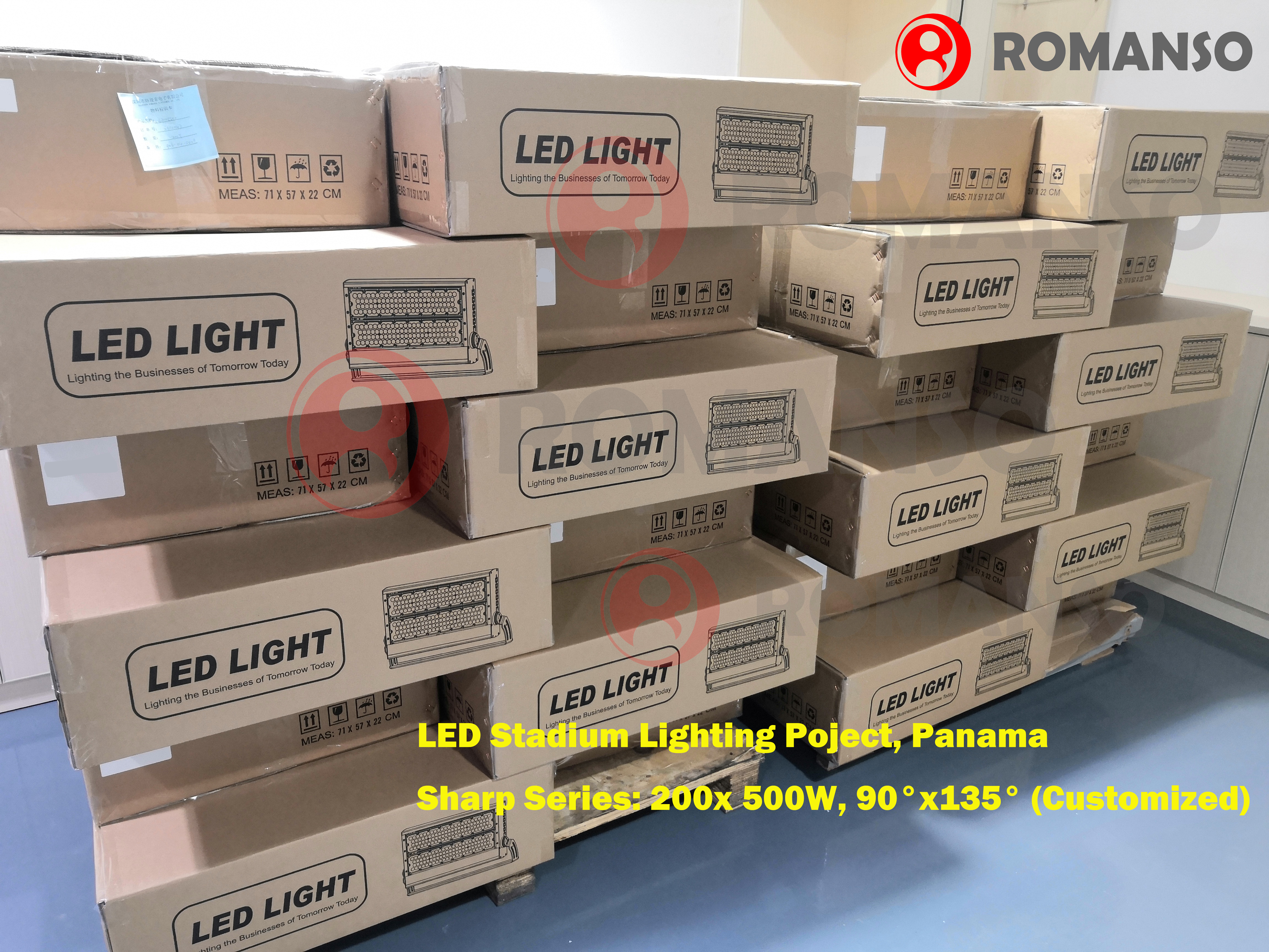 Romanso 200x500W L2 LED sports lights to Panama 4