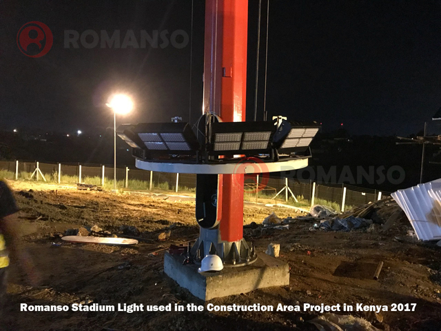 Romanso Stadium Light used in the Construction Area Project in Kenya 2017 2