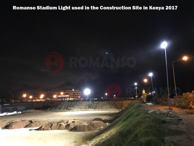 Romanso Stadium Light used in the Construction Area Project in Kenya 2017 4