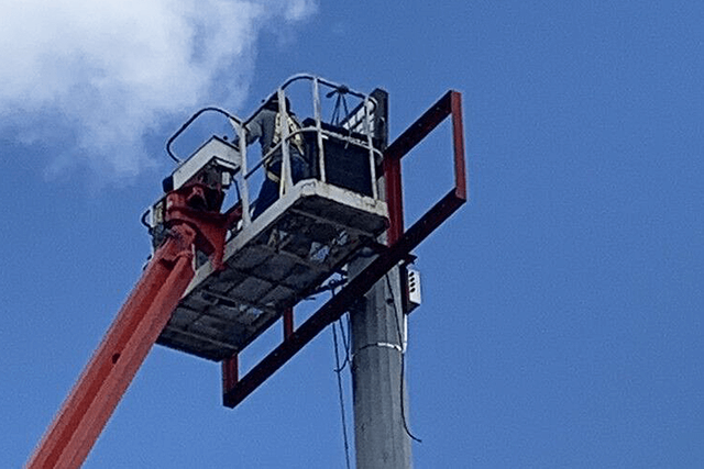 Baseball field lighting project