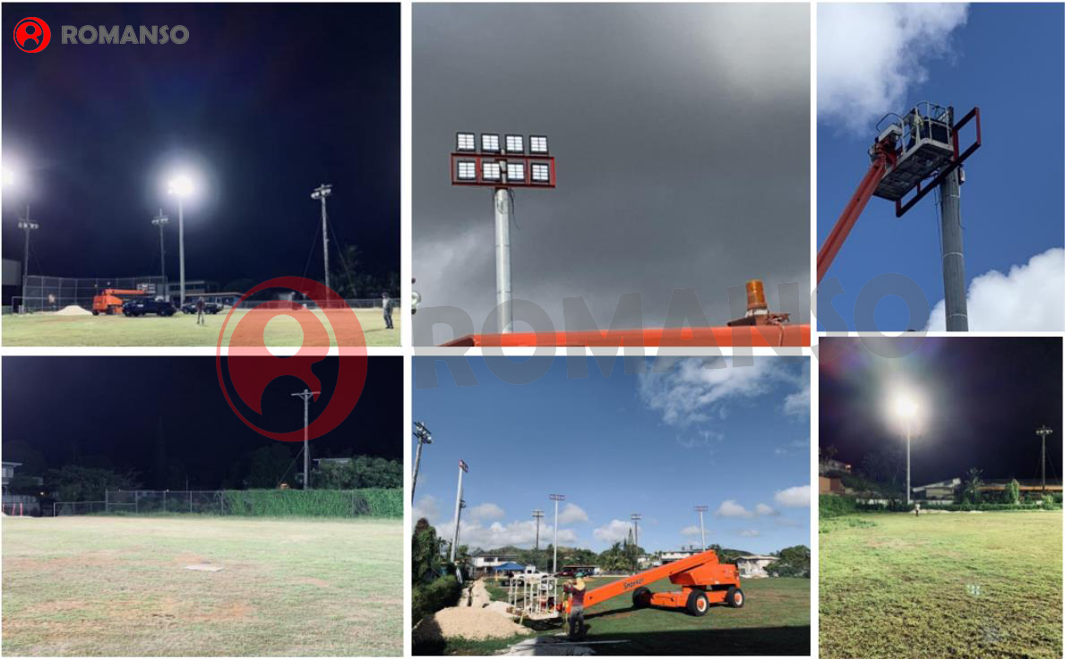 Romanso stadium lights used in Guam 1