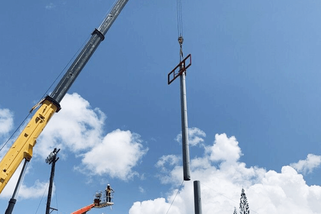 Baseball field lighting project