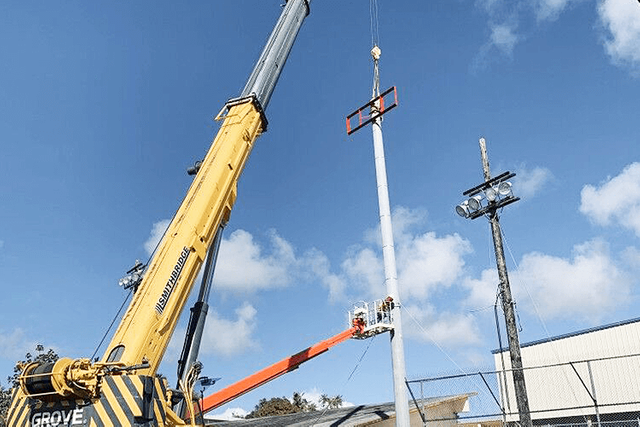 Romanso Baseball field lighting project